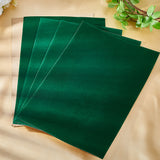 8Pcs Jewelry Flocking Cloth, Polyester, Self-adhesive Fabric, Rectangle, Dark Green, 29.5x20x0.07cm