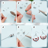 DIY Beading Jewelry Making Finding Kit, Include Brass Crimp Beads, 304 Stainless Steel Bead Tips, Lobster Claw Clasps, Jump Rings, Tiger Tail Wire, Stainless Steel Color, Wire: 0.5mm, 60M/set