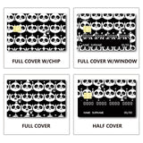 PVC Plastic Waterproof Card Stickers, Self-adhesion Card Skin for Bank Card Decor, Rectangle, Panda, 186.3x137.3mm