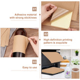 Custom kraft paper Adhesive Stickers, for Wine Bottle Lable Decorations, Rectangle, Saddle Brown, 266x211x0.1mm, Sticker: 124x99mm, 4pcs/sheet