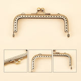 Iron Purse Frame Handle, with Porcelain Finding, for Bag Sewing Craft Tailor Sewer, Antique Bronze, 10.5x4.5cm