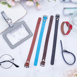 7Pcs 7 Colors Cowhide Leather Adjustable Add-A-Bag Luggage Straps, Suitcase Belts Jacket Gripper, Easy to Carry Your Extra Bags, Mixed Color, 20.5x1.2x0.2cm, 1pc/color