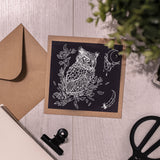 PVC Sakura Stamp, for DIY Scrapbooking, Owl, 100x100mm