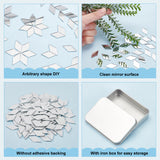 150Pcs Glass Mirror Mosaic Tiles, for DIY Mosaic Art Crafts, Picture Frames and More, Rhombus, 25x13x1mm