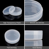 Polypropylene(PP) Storage Containers, with Screw Lids, for Beads, Jewelry, Small Items, Column, Clear, 5.5x1.8cm, Inner Diameter: 4.9cm