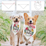 Cotton Dog's Kerchief, Triangle Pet's Bandana, Sister Theme, Word, 380x780mm