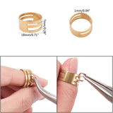 Iron Open Jump Rings, with Brass Assistant Tool, Rose Gold, 18 Gauge, 10x1.0mm, Inner Diameter: 8mm, about 750pcs/box