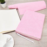 DIY Imitation Leather Fabric, with Paper Back, for Book Binding, Velvet Box Making, Hot Pink, 300x1300mm