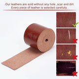PU Leather Fabric Plain Lychee Fabric, for Shoes Bag Sewing Patchwork DIY Craft Appliques, Saddle Brown, 5x0.13cm