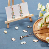 Light Gold Plated Alloy Pendants, with Enamel, Dairy Cow, Mixed Color, 32pcs/box