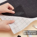 Cotton Hot Melt Adhesive Lining Fabic, for DIY Sewing Accessories Materials, Black, 113x0.01cm