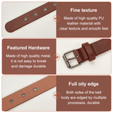 Imitation Leather Coat Cuff Belt, with Iron Buckles, Coffee, 420x25mm