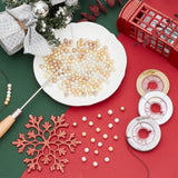 DIY Imitation Pearl Bracelet Necklace Making Kit, Including Glass Beads, Cord Wire, Awl Pricker, Mixed Color, Beads: 300Pcs/box