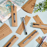 Paper Pen Packaging Sleeves, Slip-in Fountain Pen Holders, Office School Supplies, BurlyWood, 155x40x0.5mm, Window: 70x10.5mm