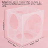 PP Plastic Measuring Box, for Ballon Size Measuring, Square, White, Finished Product: 30x30x22.5cm