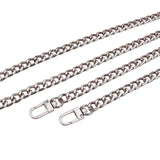 Bag Strap Chains, Iron Curb Link Chains, with Swivel Lobster Claw Clasps, Platinum, 160x1cm, 1strand/box