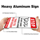 UV Protected & Waterproof Aluminum Warning Signs, Colorful, 300x200x0.9mm, Hole: 4mm