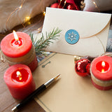 Christmas Brass Wax Seal Stamp with Handle, for DIY Scrapbooking, Snowflake, 3.5x1.18 inch(8.9x3cm)