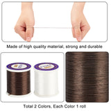 Nylon Threads, for Jewelry Making, with Spool, Mixed Color, 0.1mm, about 50.31Yards(46m)/Roll, 2 colors, 1roll/color, 2rolls/set