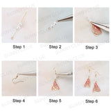 Wing Charm Jewelry Set DIY Making Kit, Including Imitation Metal Cloth Pendants, Alloy Pendant, Glass Pearl Beads, Brass Linking Ring & Jump Rings & Earring Hooks & Pins & Cable Chain, Golden, Wings: 20pcs/box