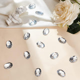 100Pcs Sew on Rhinestone, Acrylic Rhinestone, Garments Accessories, Faceted, Oval, Clear, 18x25mm