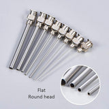 Stainless Steel Fluid Precision Blunt Needle Dispense Tips, Stainless Steel Color, 7.4x7.2x1.7cm, 16pcs/box