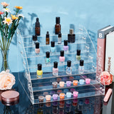 7-Tier Assembled Transparent Acrylic Cosmetic Organizer Display Racks, for Lipstick, Nail Polish, Eyeshadow, Essential Oils Storage, Clear, 31x31x25cm