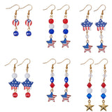 DIY Earring Making, with Alloy Enamel Pendants, Handmade Polymer Clay Bead, Glass Beads, Brass Earring Hooks and Iron Head Pins, Mixed Color, 11x7x3cm, about 160pcs/set