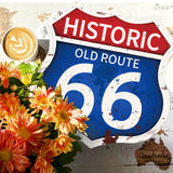 Custom Metal Iron Sign Poster, Welcome Sign, for Home Wall Decoration, Shield Shape, Number Pattern, 308x303x0.3mm