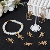 30Pcs Brass Pendants, Long-Lasting Plated, Cupid, Real 24K Gold Plated, 29x16x5mm, Hole: 0.8mm