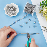 DIY Chain Bracelet Necklace Making Kit, Including 304 Stainless Steel Lobster Claw Clasps & Jump Rings & Curb Chains, Stainless Steel Color, Chain: 5M/box