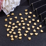 Rack Plating Brass Beads, Cadmium Free & Lead Free, Long-Lasting Plated, Heart, Real 18K Gold Plated, 6x7x3mm, Hole: 1.6mm, 100pcs/box