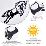 4Pcs 2 Colors Waterproof Horse Plastic Reflective Stickers, Saftety Warning Sign Decals for Motorcycle, Car Windshield, Vehicle Decor, Mixed Color, 165x210x0.1mm, Sticker: 152x192x0.1mm, 2pcs/color