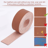 PU Leather Fabric, for Shoes Bag Sewing Patchwork DIY Craft Appliques, Sienna, 2.5x0.13cm, 2m/roll