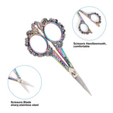 Stainless Steel Manicure Scissors, Eyebrow Scissor, Eyebrow Trimmer Eyebrow, Rainbow Color, 116x53.5x5.5mm