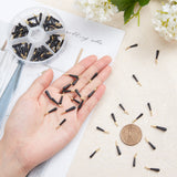 60Pcs 3 Styles Brass with Plastic Fishing Rig Floats, Fishing Accessories, for Freshwater Saltwater Fishing, Teardrop, Black, 17~19x2.5~4mm, Hole: 1mm, 20pcs/style