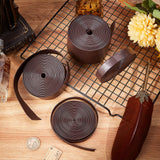 Flat Imitation Leather Cord, Garment Accessories, Coconut Brown, 50x1mm, about 5.47 Yards(5m)/Bundle