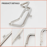 5Pcs Iron Purse Frame, for Bag Sewing Craft Tailor Sewer, Platinum, 8.5~18cm, 5pcs