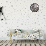 PVC Wall Stickers, Wall Decoration, Star, 1180x390mm, 3 sheet/set