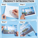 A4/5/6 PET Protective Film, Plastic Lamination Sheet, for Photo Frame, Rectangle, White, 150~300x105~215x0.3mm, 65 sheets/set