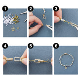 4 Sets Brass Rhinestone Fold Over Clasps, Rectangle, Golden, 20x6.5x5mm, Hole: 1mm and 1.2mm