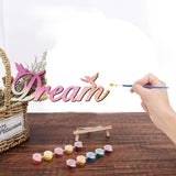 Laser Cut Unfinished Basswood Wall Decoration, for Kids Painting Craft, Home Decoration, Dream, Word, 12x30x0.5cm