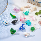 24Pcs 12 Style Opaque & Transparent Resin Cabochons, Mixed Animals, Mixed Color, 21.5~32x15~25.5x9.5~19.5mm, 2pcs/style