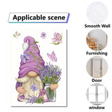 8 Sheets 8 Styles PVC Waterproof Wall Stickers, Self-Adhesive Decals, for Window or Stairway Home Decoration, Rectangle, Gnome, 200x145mm, about 1 sheets/style