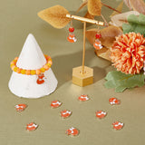 30Pcs Rack Plating Alloy Pendants, with Enamel, Cadmium Free & Lead Free, Fox, Dark Orange, 19x18x2mm, Hole: 1.6mm