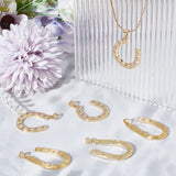 6Pcs 2 Style Rack Plating Brass Micro Pave Cubic Zirconia Pendants, Cadmium Free & Lead Free, Long-Lasting, Horseshoe, Real 18K Gold Plated, 30.5~32x22~25x2mm, Hole: 3x5mm,. 3pcs/style