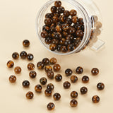 Grade AB Natural Tiger Eye Round Beads Strands, 8mm, Hole: 1mm, 200pcs/box