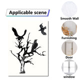 8 Sheets 8 Styles PVC Waterproof Wall Stickers, Self-Adhesive Decals, for Window or Stairway Home Decoration, Rectangle, Branch, 200x145mm, about 1 sheets/style