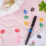 60Pcs Silicone Pendant, for Electronic Stylus & Lighter Making, Mixed Color, 19x14x5.5mm, Hole: 2.5mm, Inner Diameter: 10mm