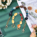 2Pcs 2 Styles Resin Bag Handles, with Alloy Spring Gate Rings & Lobster Claw Clasps, for Bag Straps Replacement Accessories, Mixed Color, 1pc/style